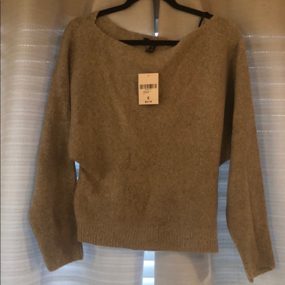Heather grey chenille sweater